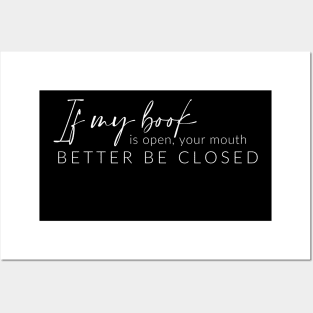 If my book is open Posters and Art